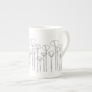 Tall Mug with California Poppies 