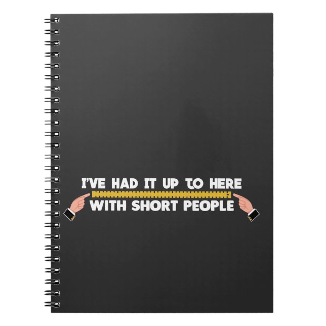 Tall People Short People Joke Basketball Player Notebook (Front)