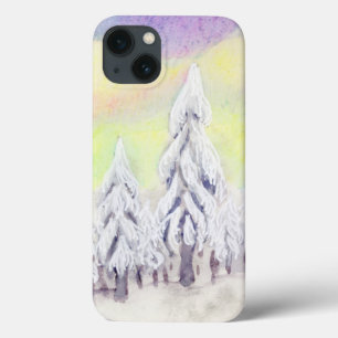 Tall Pines, Northern Lights iPhone 13 Case
