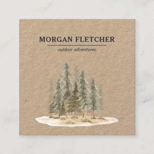 Tall Pines – Outdoor Adventure Square Business Card