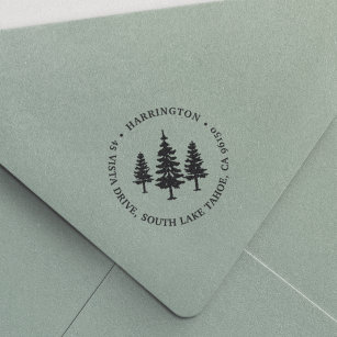 Tall Pines Rustic Return Address Self-inking Stamp