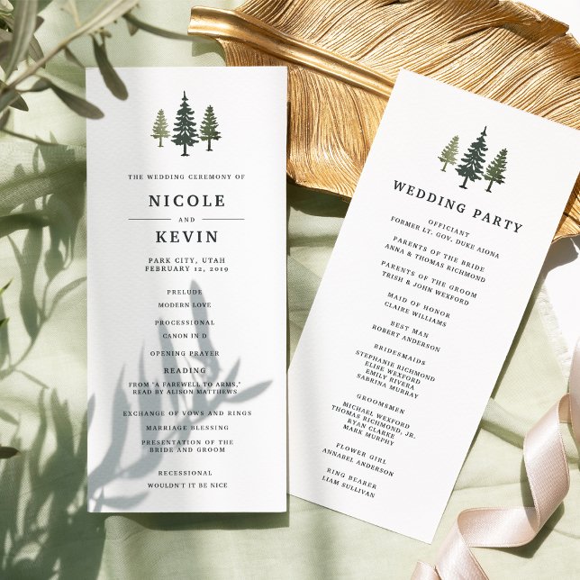 Tall Pines Wedding Ceremony Program (Creator Uploaded)