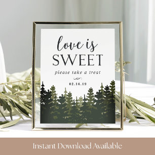 Tall Pines Wedding Dessert Table Sign