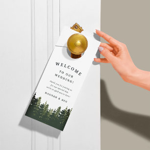 Tall Pines Wedding Welcome/Do Not Disturb Door Hanger