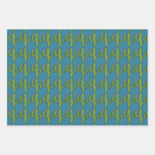 Tall & Prickly cactus Wrapping Paper Sheet Set