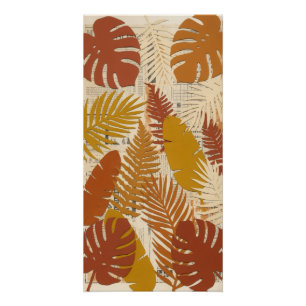 Tall Retro Tropical Leaves Wall Art Poster
