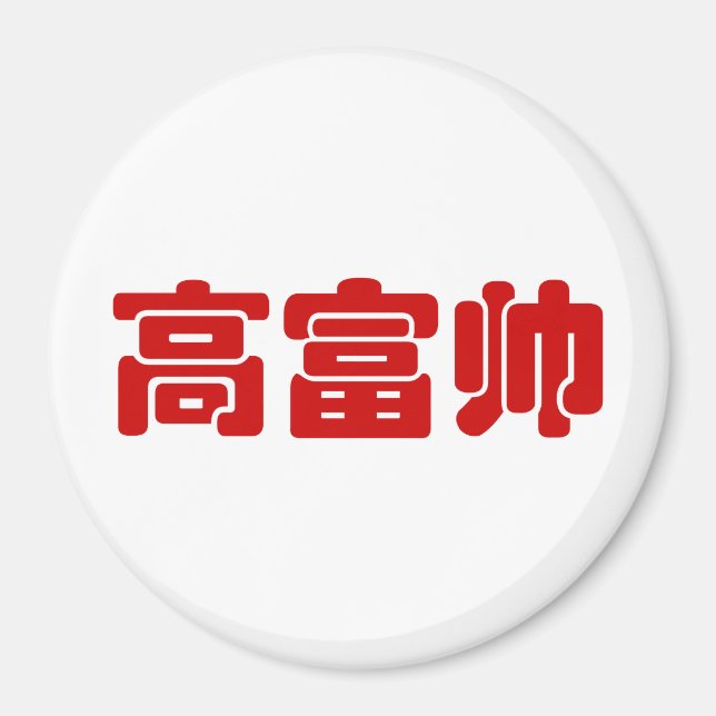 Tall, Rich & Handsome 高富帅 Chinese Hanzi MEME Magnet (Front)