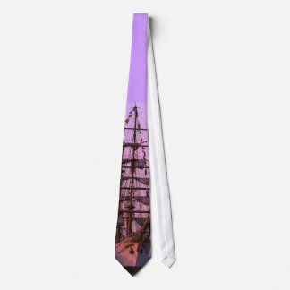 Tall Ship at Sunset Tie