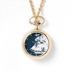 Tall Ship & Clouds Nautical Watch