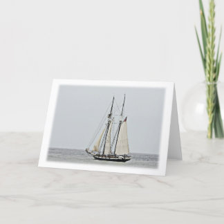 Tall ship greeting card