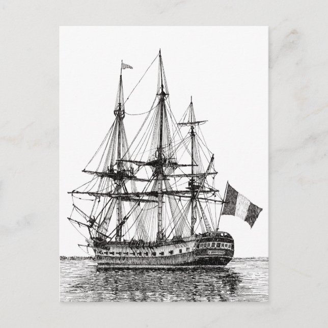 "Tall Ship Hermione on the York River" Postcards (Front)