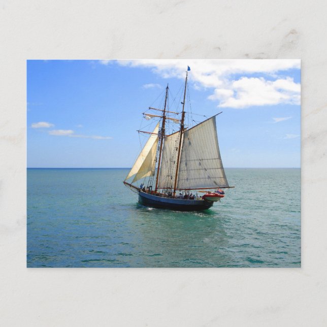 Tall Ship in the Bay of Islands, New Zealand Postcard (Front)