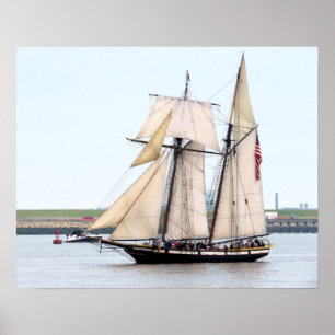 Tall ship Lynx Poster
