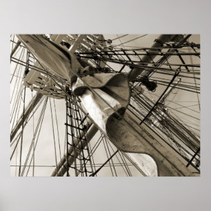 Tall Ship Mast & Sail Poster