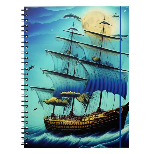 Tall Ship Nautical Notebook (Front)