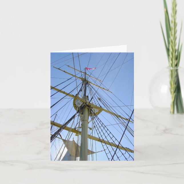 Tall Ship Rigging Note Card (Front)