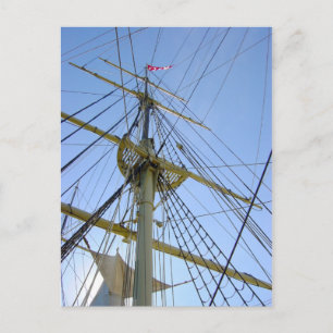 Tall Ship Rigging Postcard