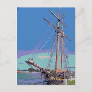 Tall Ship Shape Postcard