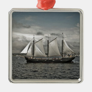 Tall Ship Silva Halifax Metal Tree Decoration