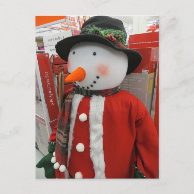 Tall Snowman Postcard (Front)