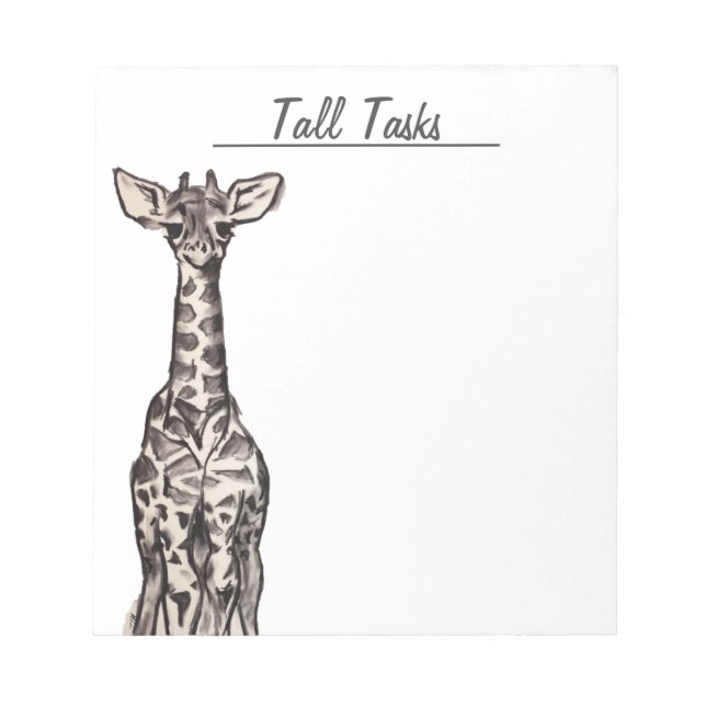 Tall Tasks - Giraffe To Do List notepad (Front)