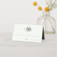Tall Timber Watercolor Evergreen Trees Wedding