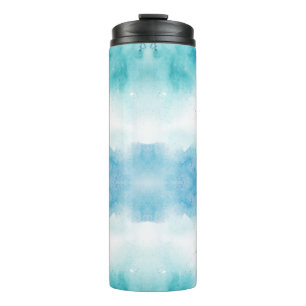 Tall travel mug with a black lid