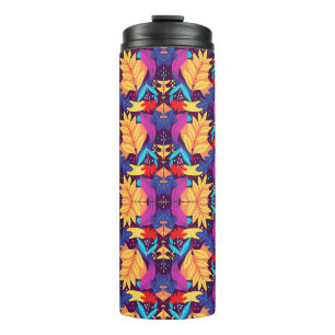 Tall travel mug with a vibrant
