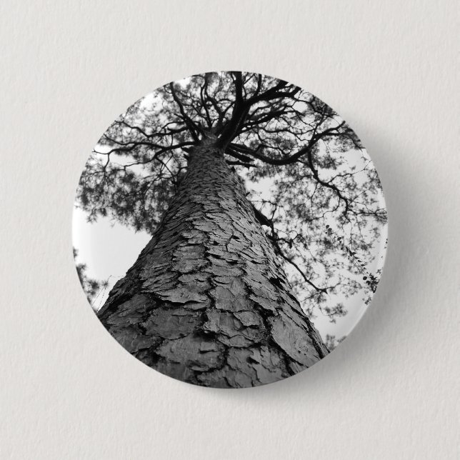 Tall Tree BW 6 Cm Round Badge (Front)