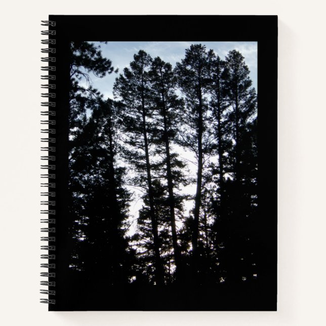 Tall Trees in CO Mountains Spiral Notebook (Front)