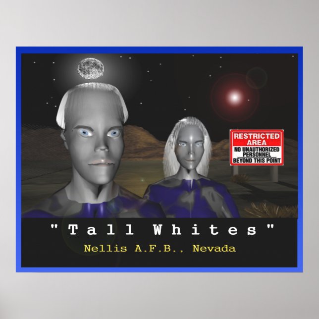 Tall white aliens poster (Front)