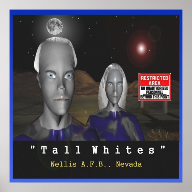 Tall white aliens poster (Front)