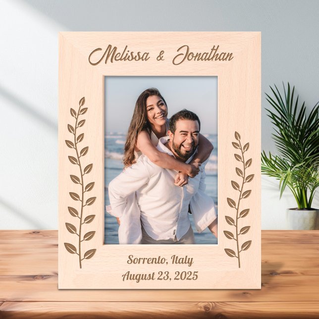Tall Wreath Branch Couple Wedding Anniversary 5x7 Etched Frames (Creator Uploaded)