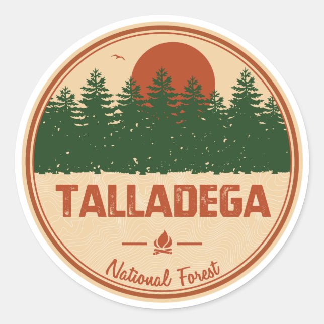 Talladega National Forest Classic Round Sticker (Front)