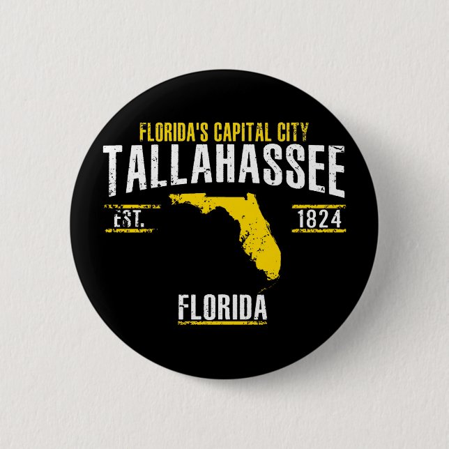 Tallahassee 6 Cm Round Badge (Front)