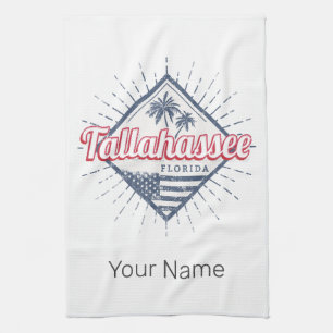 Tallahassee City Florida United States Vintage USA Tea Towel