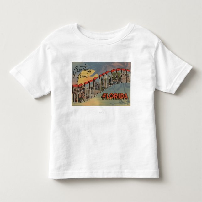 Tallahassee, Florida - Large Letter Scenes Toddler T-Shirt (Front)