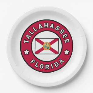 Tallahassee Florida Paper Plate