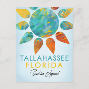 Tallahassee Florida Sunshine Travel Postcard