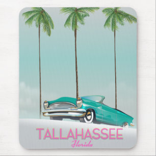 Tallahassee Florida travel poster Mouse Pad
