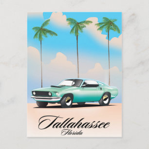 Tallahassee Florida Travel poster. Postcard