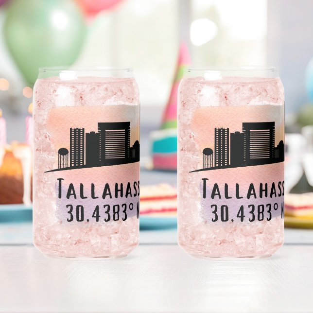 Tallahassee Skyline  Can Glass (Insitu (Birthday))