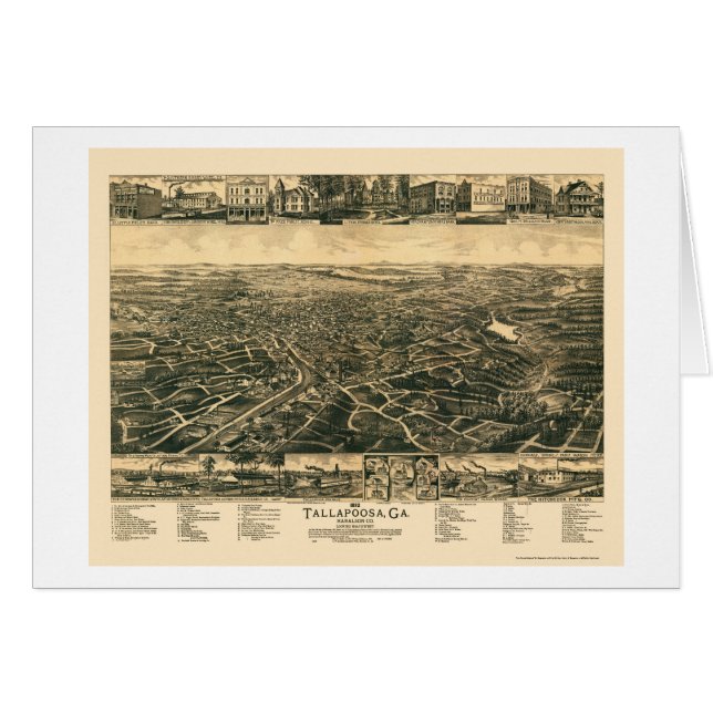 Tallapoosa, GA Panoramic Map - 1892 (Front Horizontal)