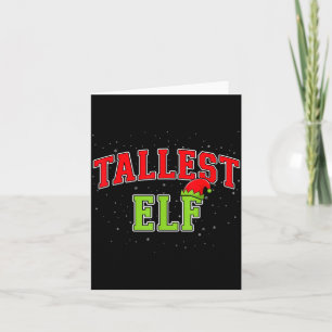 Tallest Elf Christmas Family Matching Group Xmas Card