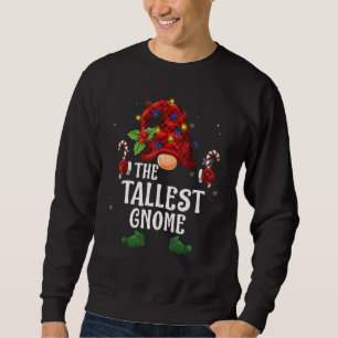 Tallest Gnome Buffalo Plaid Matching Family Christ Sweatshirt