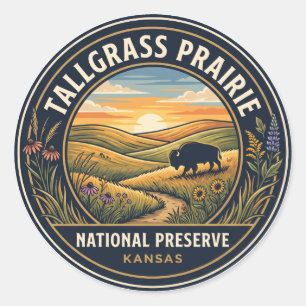 Tallgrass Prairie National Preserve USA Classic Round Sticker
