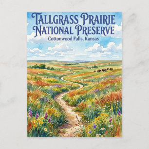 Tallgrass Prairie National Preserve USA Postcard