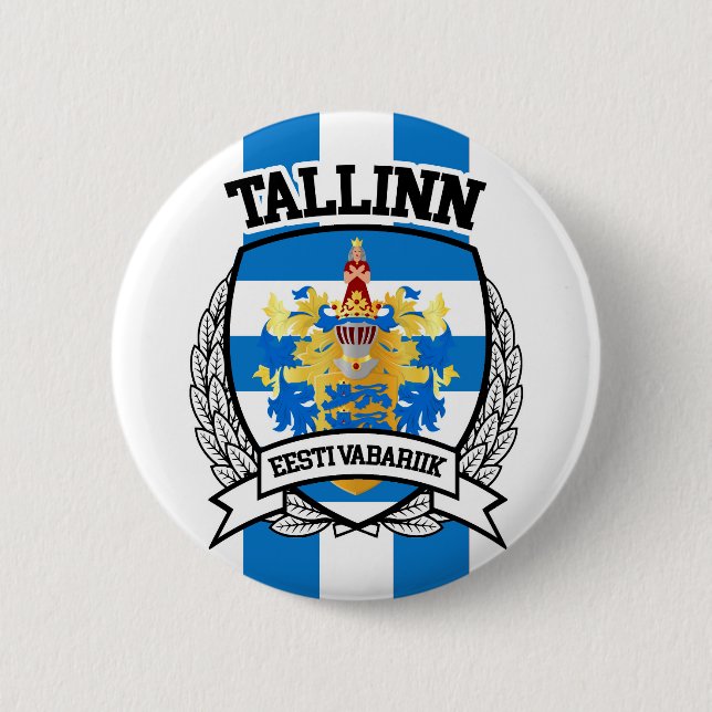 Tallinn 6 Cm Round Badge (Front)