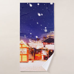 Tallinn Christmas Market. Bath Towel