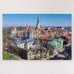 Tallinn downtown aerial view jigsaw puzzle